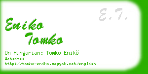 eniko tomko business card